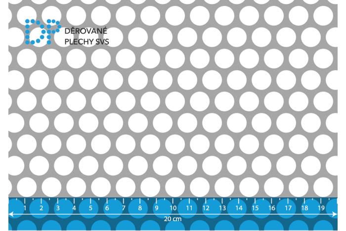 Děrovaný plech Rv 12-15 nerez 1.4301