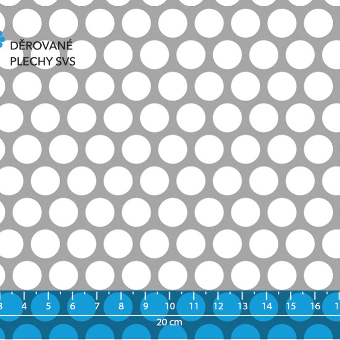 Děrovaný plech Rv 12-15 nerez 1.4301