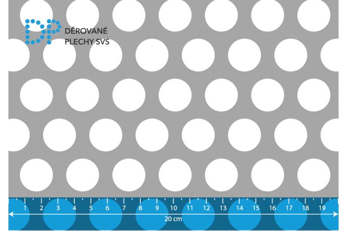 Děrovaný plech Rv 20-28 ocel