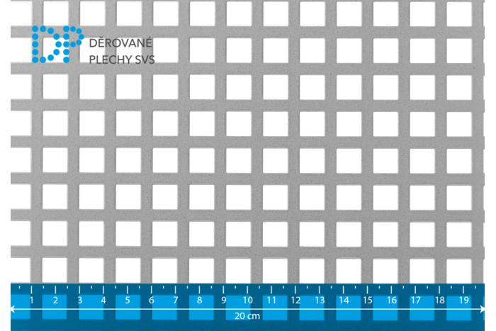 Děrovaný plech Qg 10-15 hliník