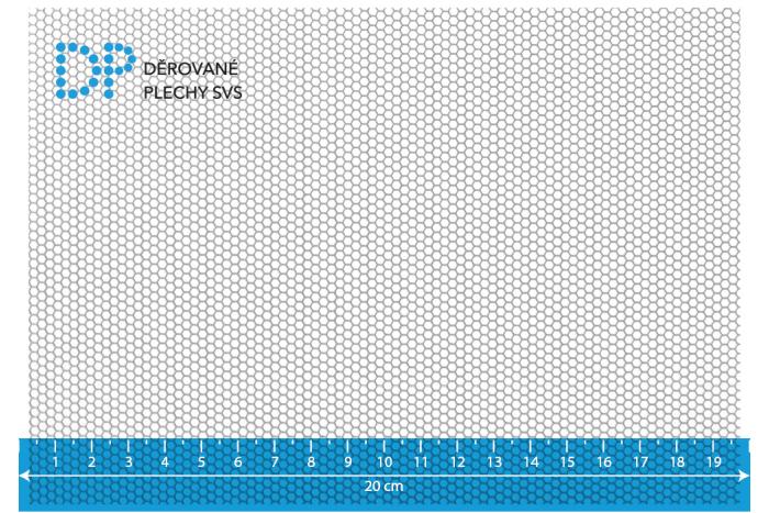 Děrovaný plech Hv 2-2.5 ocel
