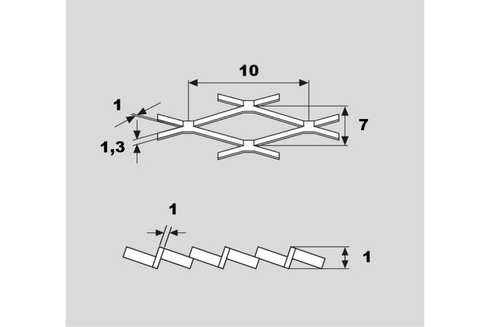 Tahokov pozinkovaný 10x7 (Kruh 5 mm)
