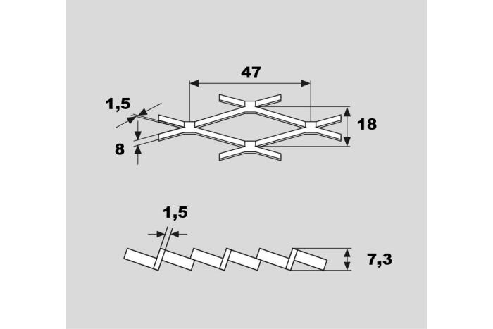 Tahokov pozinkovaný PRIVAT 47x18/8
