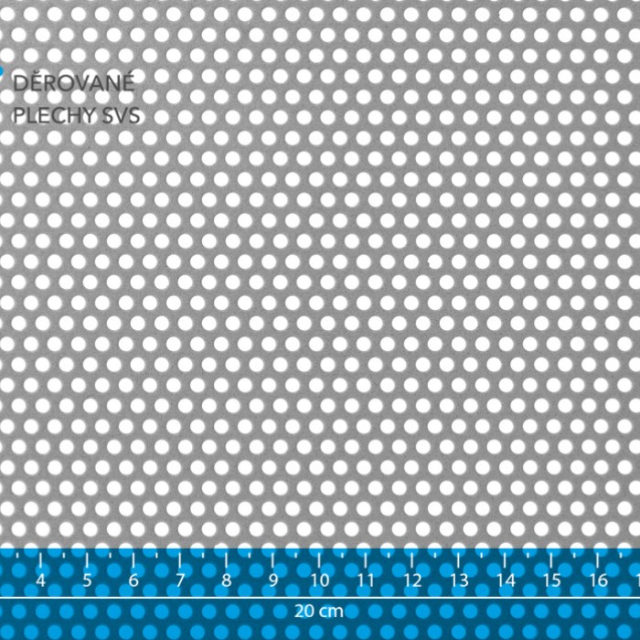 Děrovaný plech Rv 2.8-5 hliník