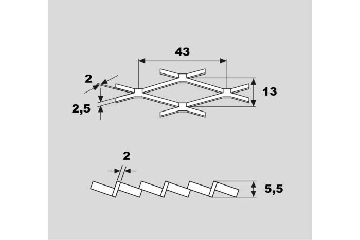Tahokov ocelový 43x13/2,5