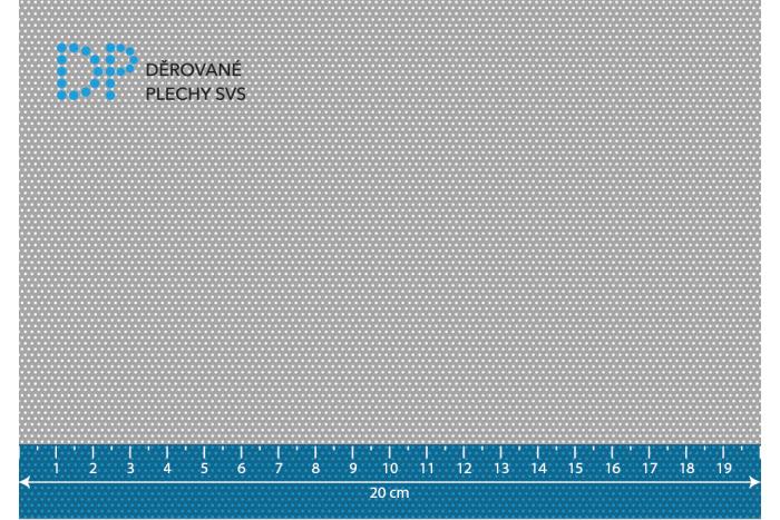 Děrovaný plech Rv 0.8-1.5 nerez 1.4301