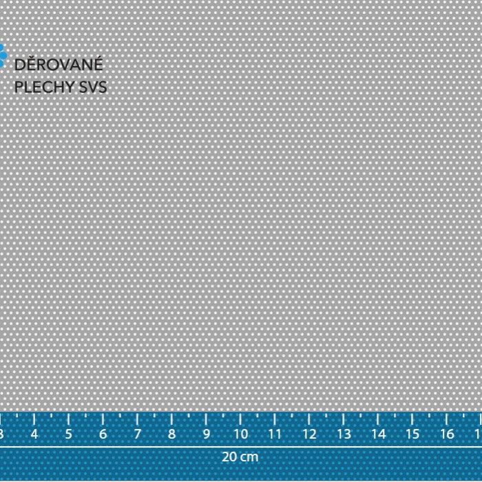 Děrovaný plech Rv 0.8-1.5 nerez 1.4301