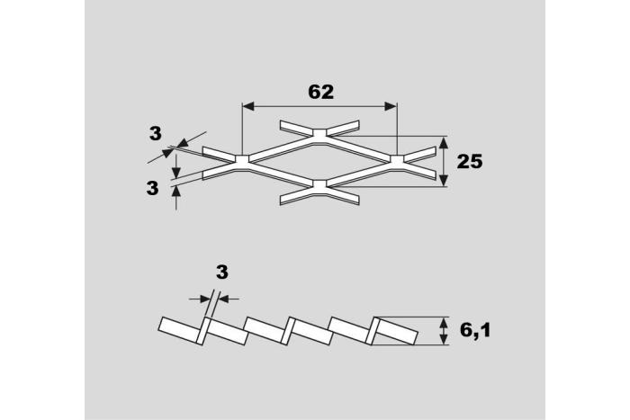 Tahokov ocelový 62x25/3