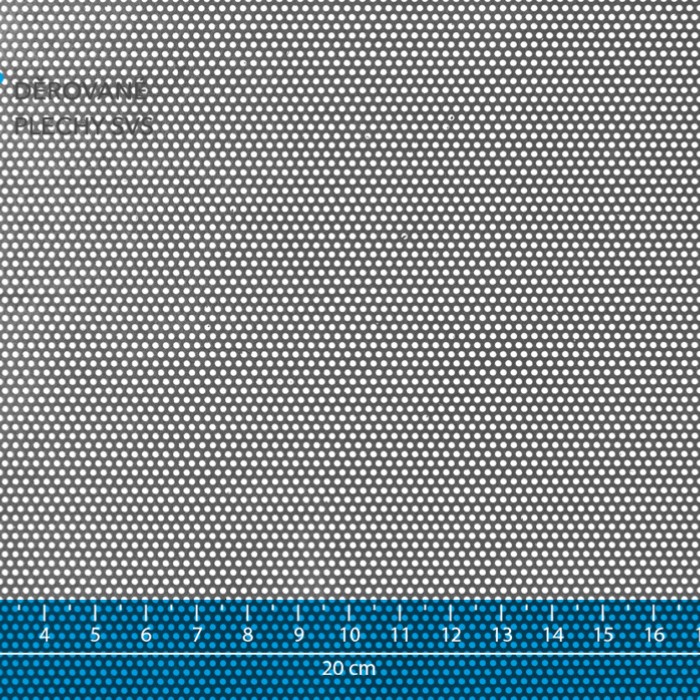 Děrovaný plech Rv 1-2 nerez 1.4301