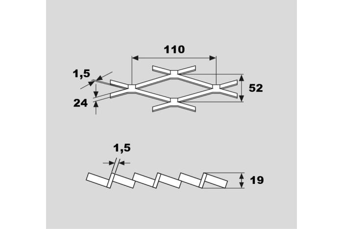 Tahokov ocelový PLOTA 110x52/24
