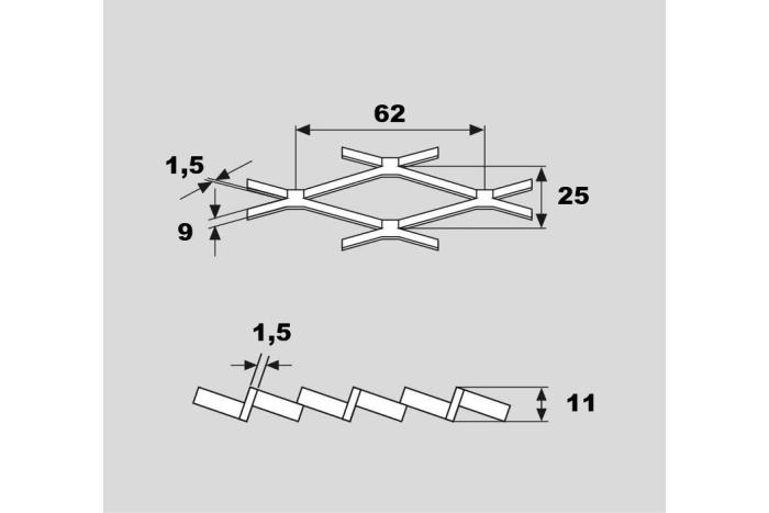 Tahokov ocelový PLOTA 62x25/9