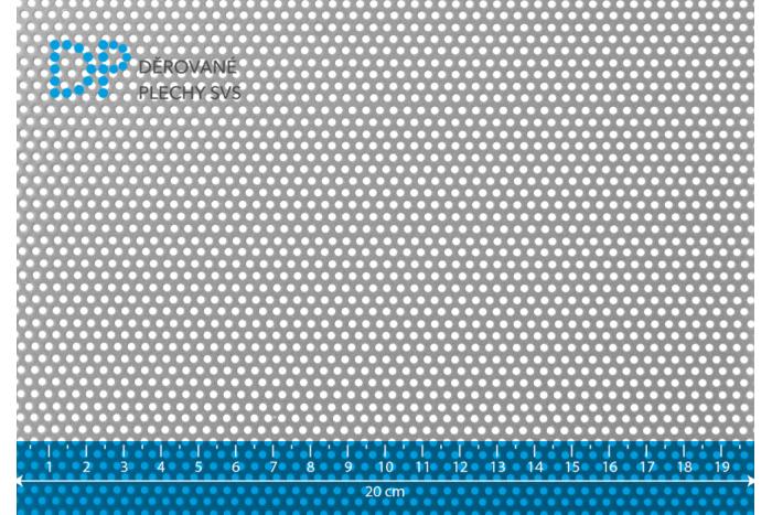 Děrovaný plech Rv 2-3.5 nerez 1.4301