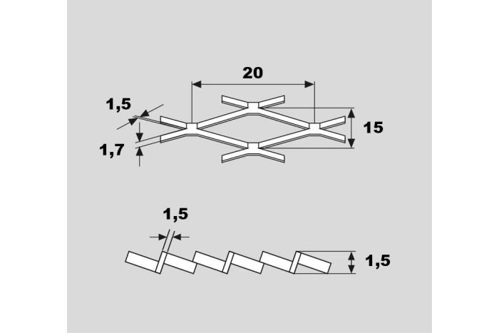 Tahokov nerezový Q20x15/1,7