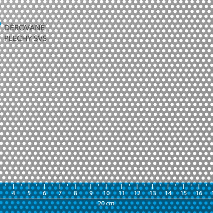 Děrované plechy Rv 2-3.5 pozink