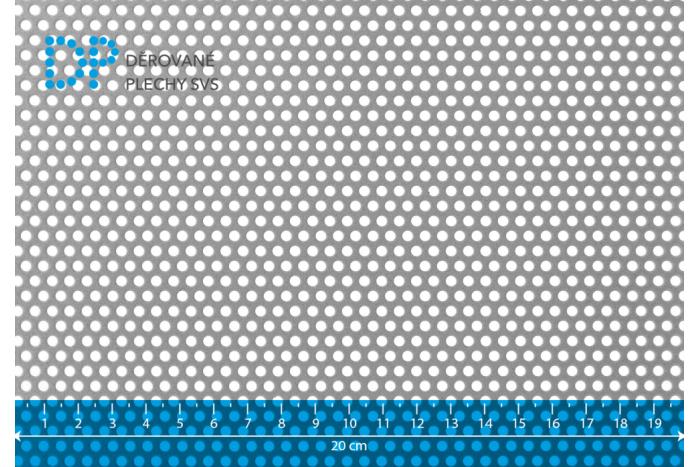 Děrovaný plech Rv 3-5 hliník