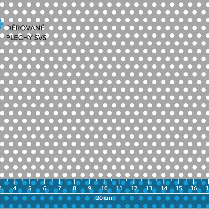 Děrovaný plech Rv 3-6 nerez 1.4301