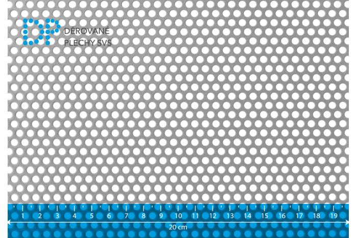 Děrovaný plech Rv 4-6 nerez 1.4301