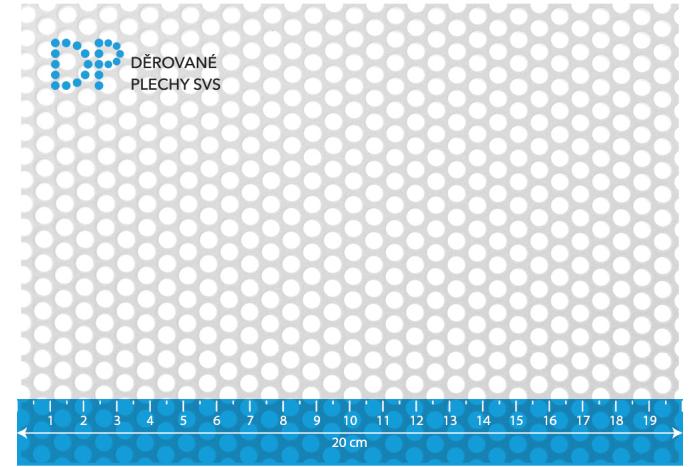 Děrovaný plech Rv 5-7 nerez 1.4571
