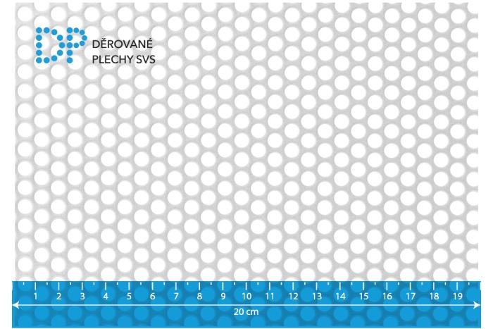 Děrovaný plech Rv 6-8 nerez 1.4301