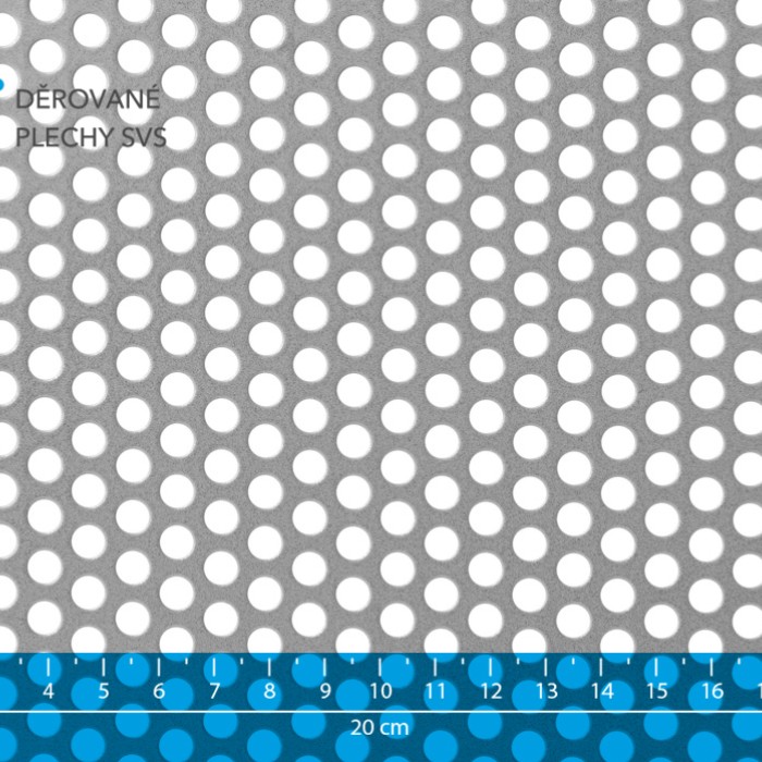 Děrovaný plech Rv 6-9 hliník