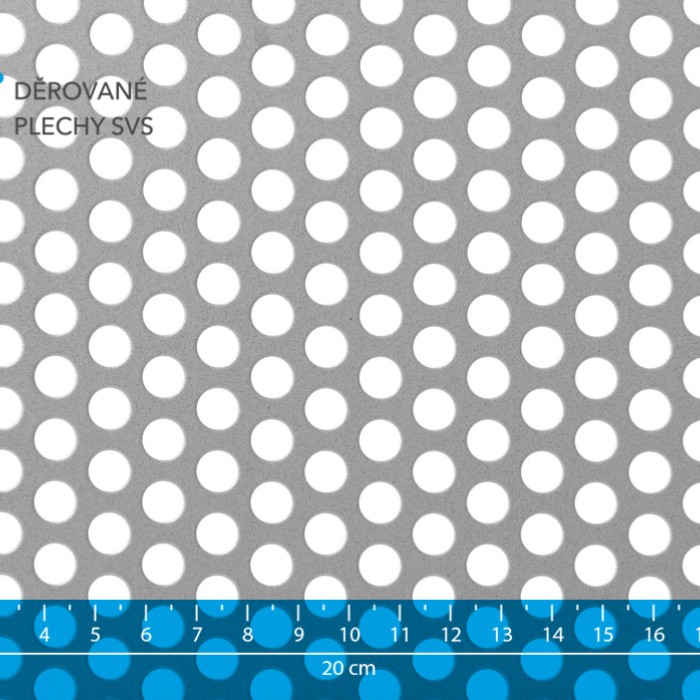 Děrovaný plech Rv 8-12 pozink