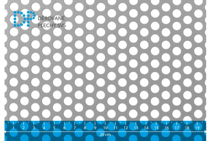 Děrovaný plech Rv 8-12 nerez 1.4301