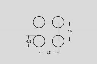 Děrovaný plech ocelový Rg 4,5-15