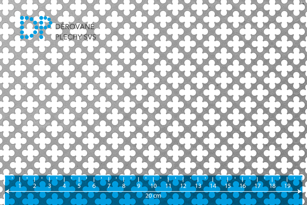 Děrovaný plech ocelový Křížek No. 11