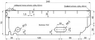 Schodišťové stupně 700x240