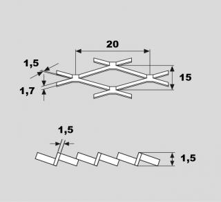 Tahokov pozinkovaný Q20x15