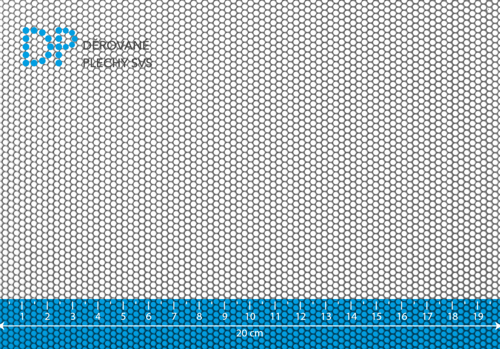 Děrovaný plech ocelový Rv 2-2,5