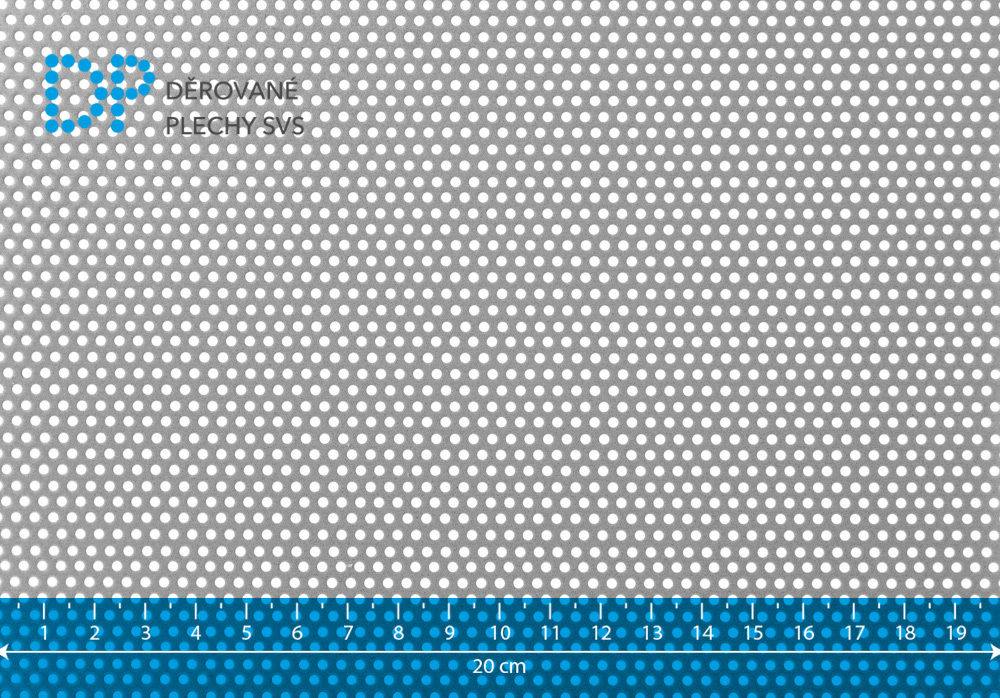 Děrovaný plech nerezový Rv 2-3,5