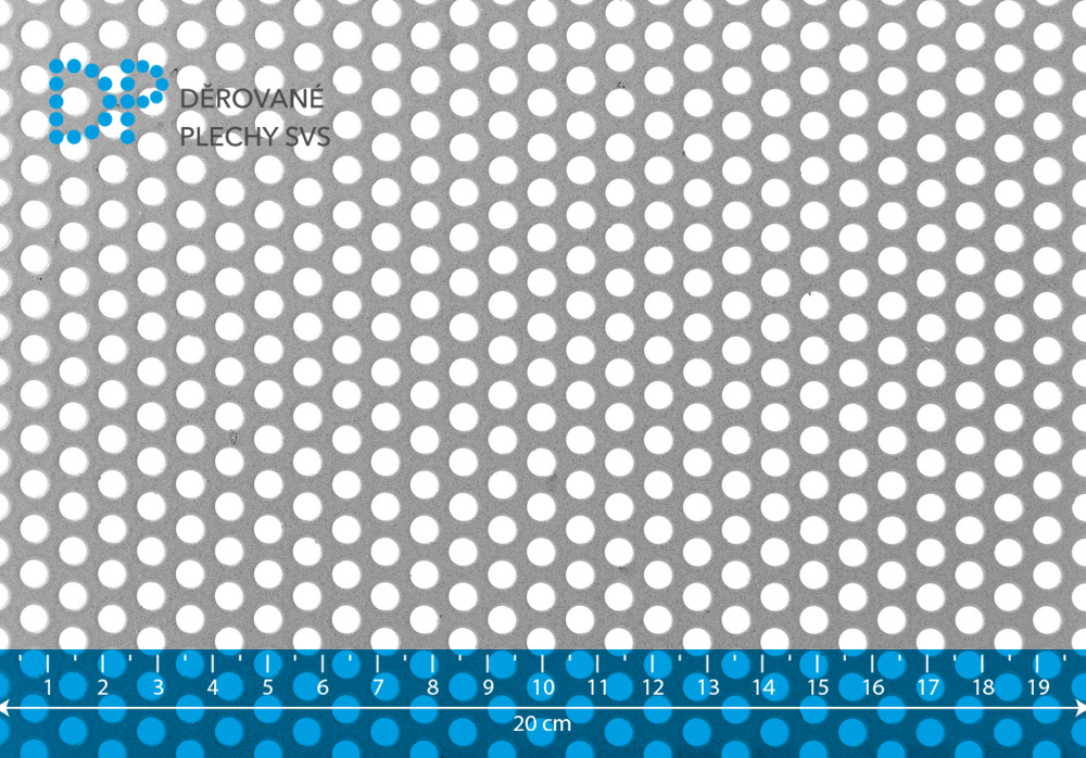 Děrovaný plech ocelový Rv 5-8